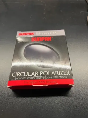 Filtro Polarizado Sunpak 58mm CPL Novo 