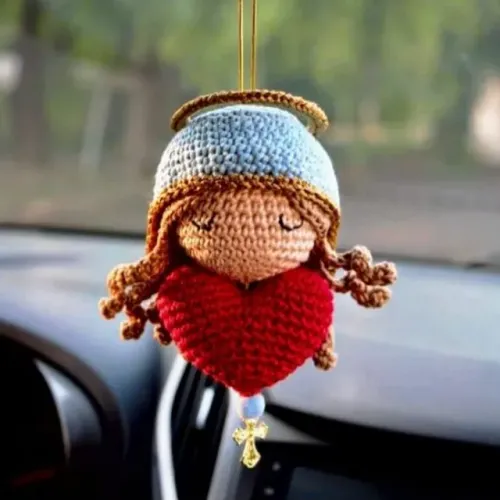 Sagrado Coração de Maria Amigurumi 