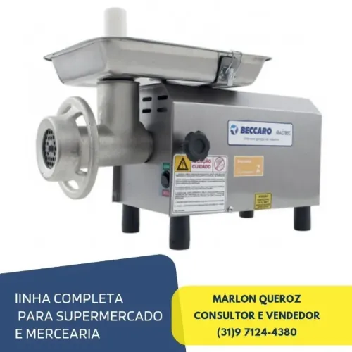 Moedor de Carne Boca 08 Bivolt para Açougue
