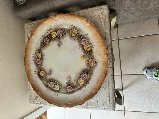 Prato bolo pintado a mão