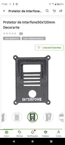 Protetor de Interfone 50x120mm Decorarte