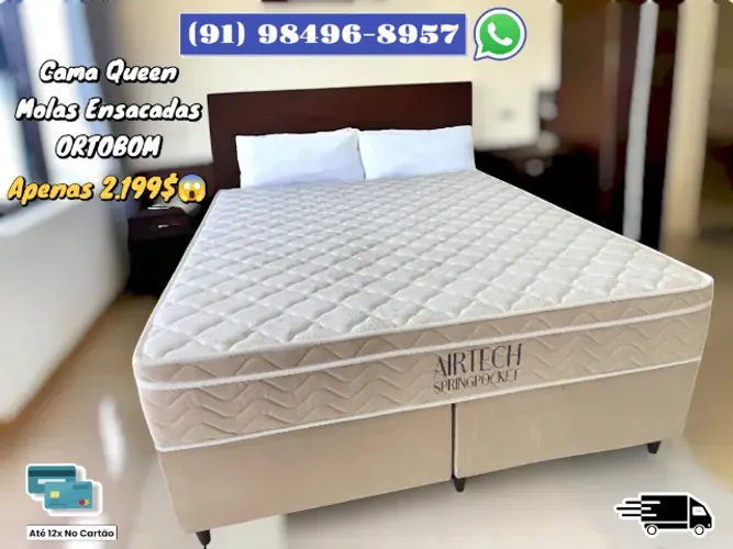 CAMA QUEEN ORTOBOM MOLAS ENSACADAS