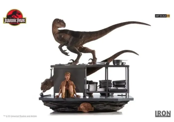 Diorama Cozinha Jurassic Park Iron Studios 1/10