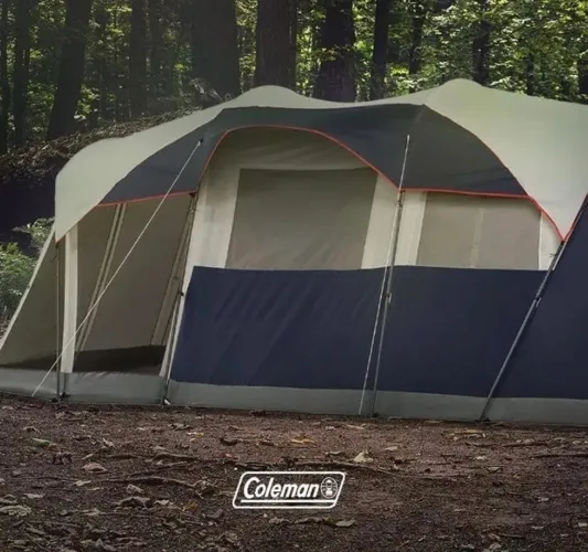 Barraca Weathermaster Elite 6 pessoas com LED interno, Coleman, Azul.