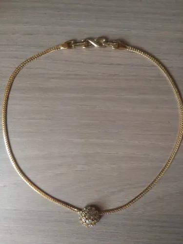 colar dorlan banhado ouro com pingente swarovsky