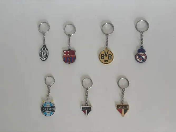 Kit de Chaveiros de Clubes de Futebol