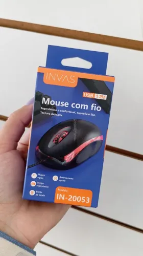 Mouse Óptico Com Fio USB 1.2M INVAS IN-20053