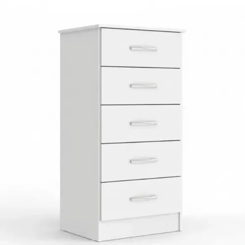 Cômoda Jamile Branco 5 Gavetas San Marino - Entrega Rápida!  
