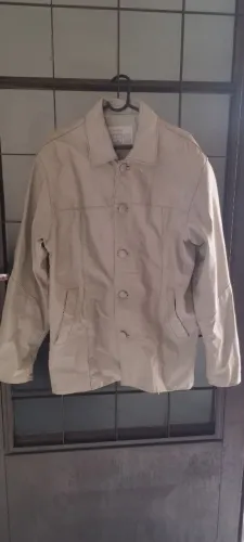Casaco de Couro Bege Masculino