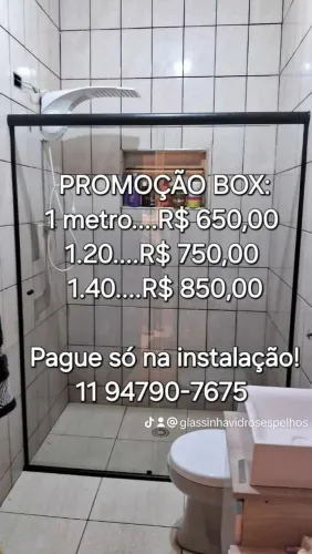Box de vidro temperado para banheiro - Promoção!