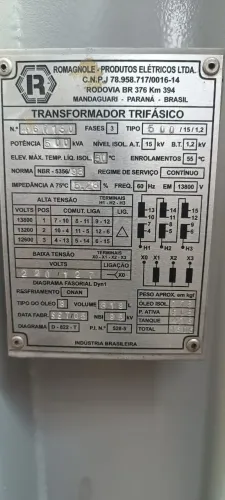 TRANSFORMADOR DE 500 KVA 13.800 - 220-127 A OLEO