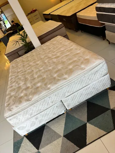 Colchão QUEEN CASTOR + BASE BOX - Entrego! 