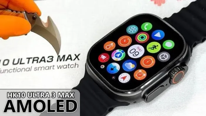 Smartwatch ultra HK 10 ULTRA preto com pulseira extra