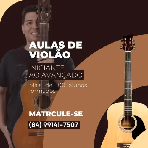 Aulas de violão, piano e canto 