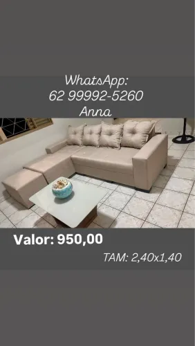 Sofá de canto novo ((//-//))*