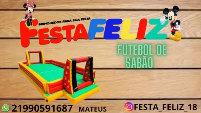 LOCAÇÃO DE FUTEBOL DE SABÃO INFLÁVEL