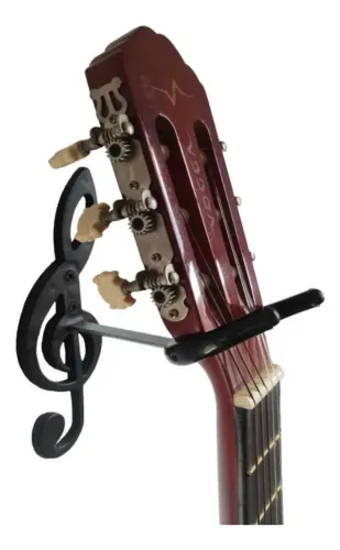 Gancho de Parede Para Pendurar Guitarra Violão Baixo Violino Cavaco