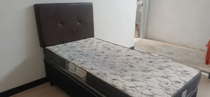 Cama box solteiro (base) colchão e cabeceira