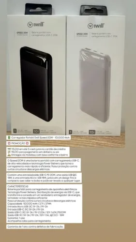 Carregador portátil Iwill 10000 USB-C 20W