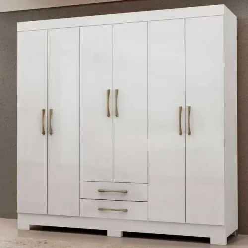 Guarda Roupa 6 Portas 2 Gavetas Novo Fazemos Entrega