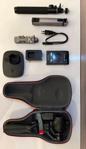 Câmera DJI OSMO+ 4K com acessórios