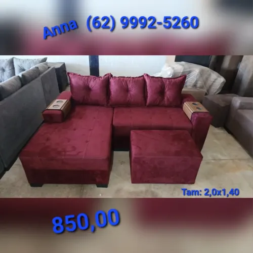 Sofá com puff - Conforto e design!