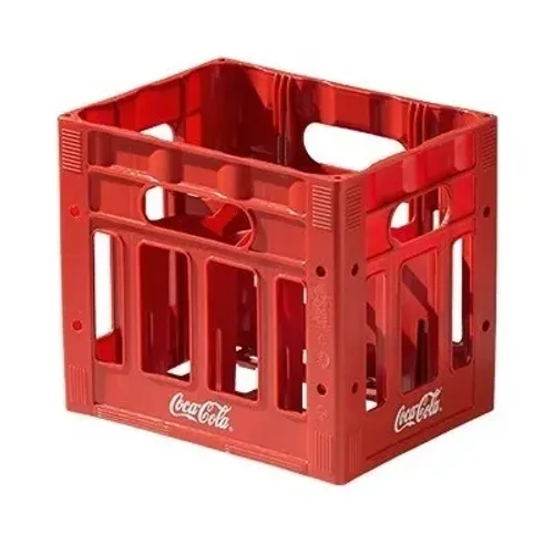 5 engradados plasticos de coca cola + cascos retornavel 1L