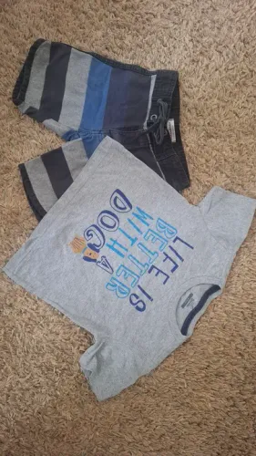 Conjunto Roupa Infantil Menino - Camiseta + Bermuda