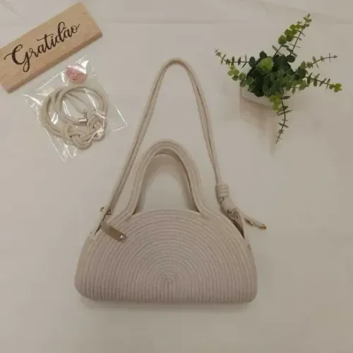Bolsa de mão em corda naútica