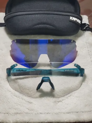 Óculos ciclista KAPVOE duas lentes mais acessório armação de grau