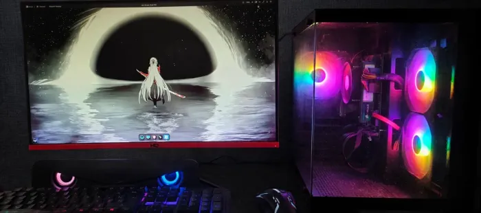 GABINETE GAMER X RGB COM VIDRO - 4 FANS RGB - SSD - PRONTO PRA USO
