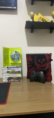 Xbox edição especial + 1 controle + 3 jogos originais