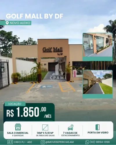 Sala Comercial e Quiosque para Locação | Golf Mall | Novo Aleixo