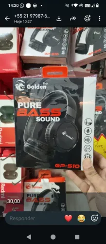 Fone de ouvido pro golden