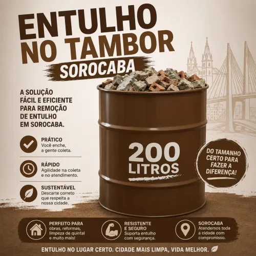 Entulho no tambor Sorocaba