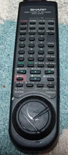 Controle Remoto Original Videocassete Sharp RRMCG1105GESA - Com Jog/Shuttle (Usado)