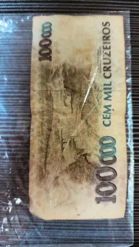 Nota De 100000 Cruzeiros 1993 Beija-flor Para Coleção