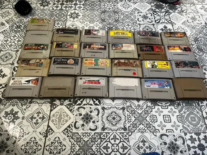Lote de cartuchos de snes