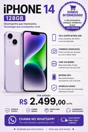 iPhone 14 violeta