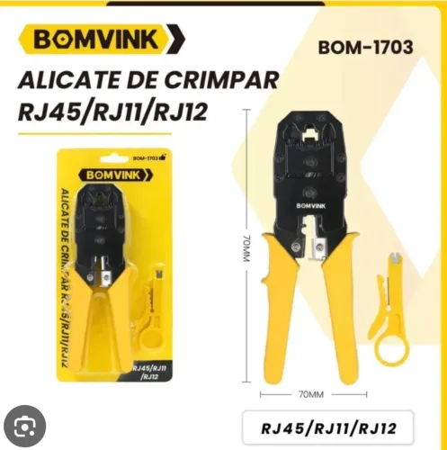 Alicate De Crimpar Profissional Bomder Rj45, Rj12 E Rj11