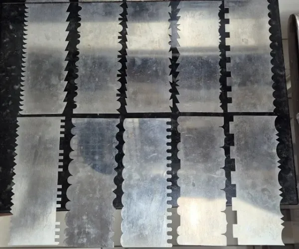 Espátulas para alisar bolo em inox