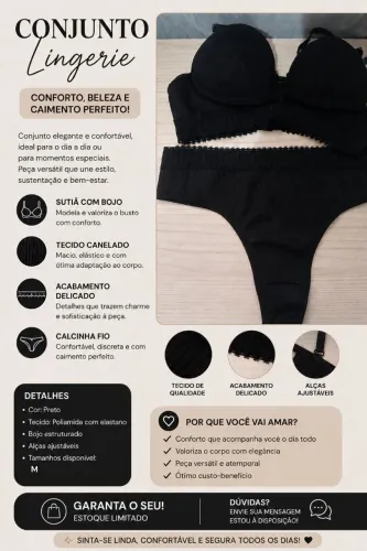 Conjunto Lingerie Serena