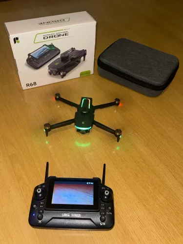 Drone R68 - Kit Completo | Pouquíssimo Uso ? DRONE R68 - KIT COMPLETO