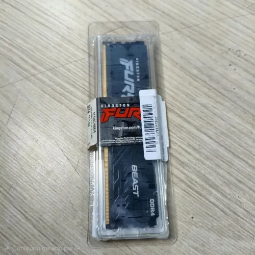 Memória Ram 8gb Kingston Fury Beast, modelo KF426C16BB/8, DDR4, 2.666 MHz, CL16