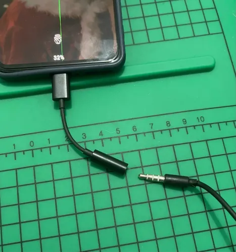 Adaptador Tipo C para Fones de Ouvido Tipo P2 Original Motorola