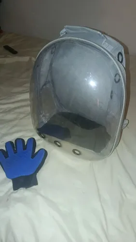 Mochila transportadora de PET + escova de pelos