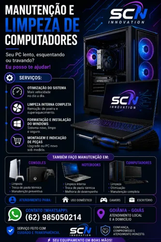 Manutenção de Computadores, Notebooks e Consoles | Goiânia | SCN Innovation
