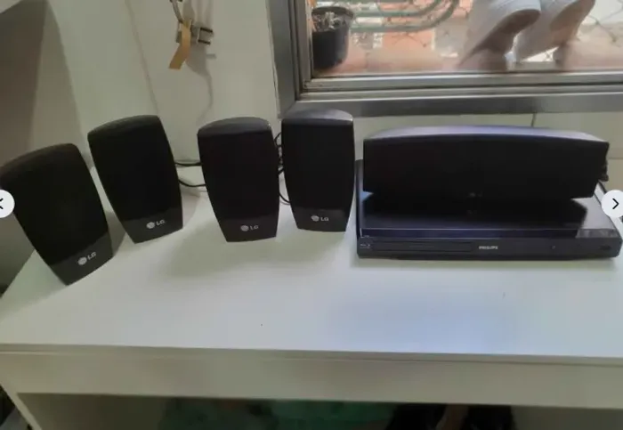 5 caixas LG - Caixas pesadas com tweeter, não é caixa xing ling