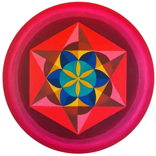 Quadro mandala decorativo em MDF 