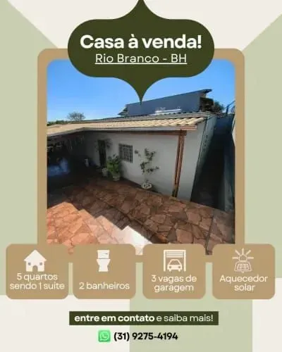 Casa Ampla à Venda - Bairro Rio Branco/BH